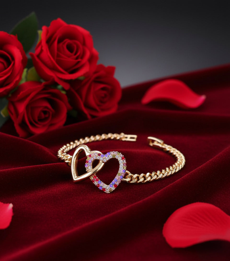 đ©·đ FOREVER Link Cuban Heart bracelet