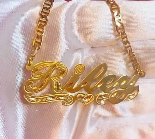DOUBLE PLATED NAMEPLATE