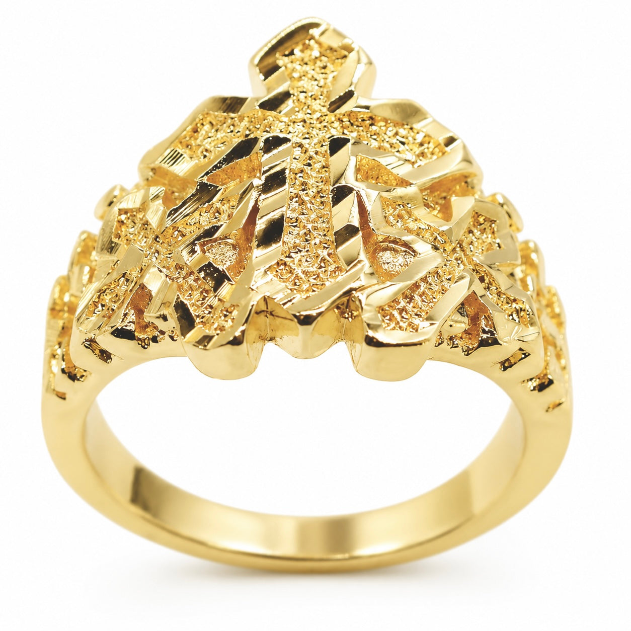 Nugget Cross Ring