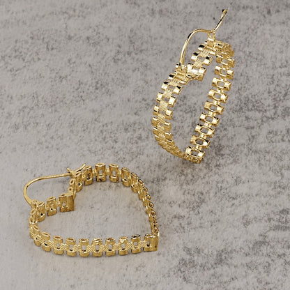 40mm Heart Rolx Earrings