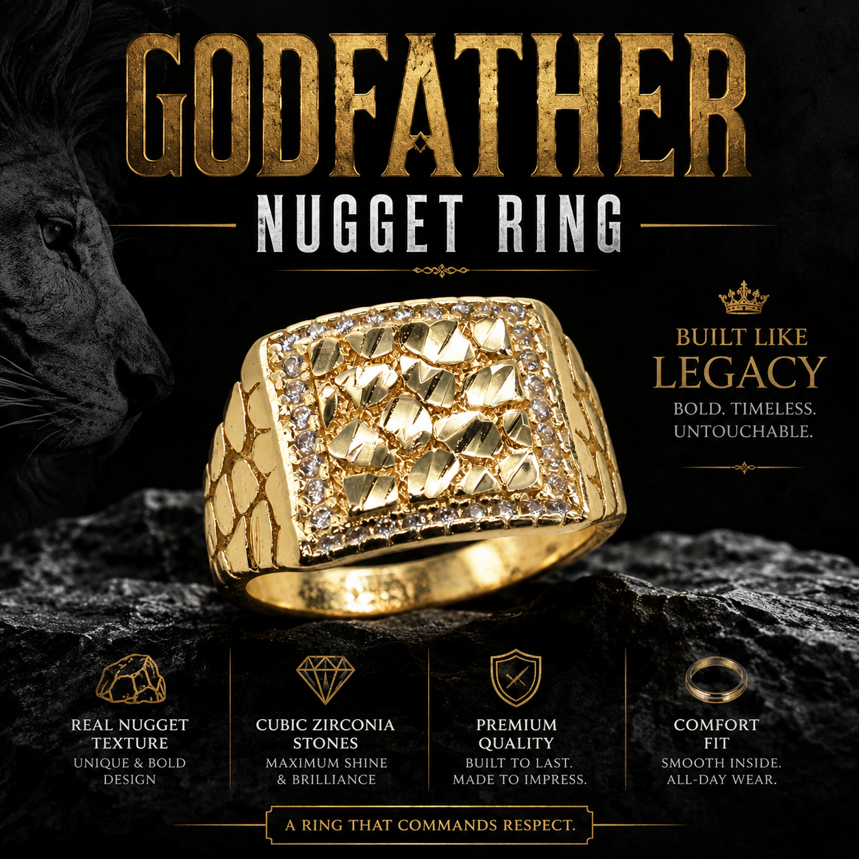 GodFather Nugget Ring