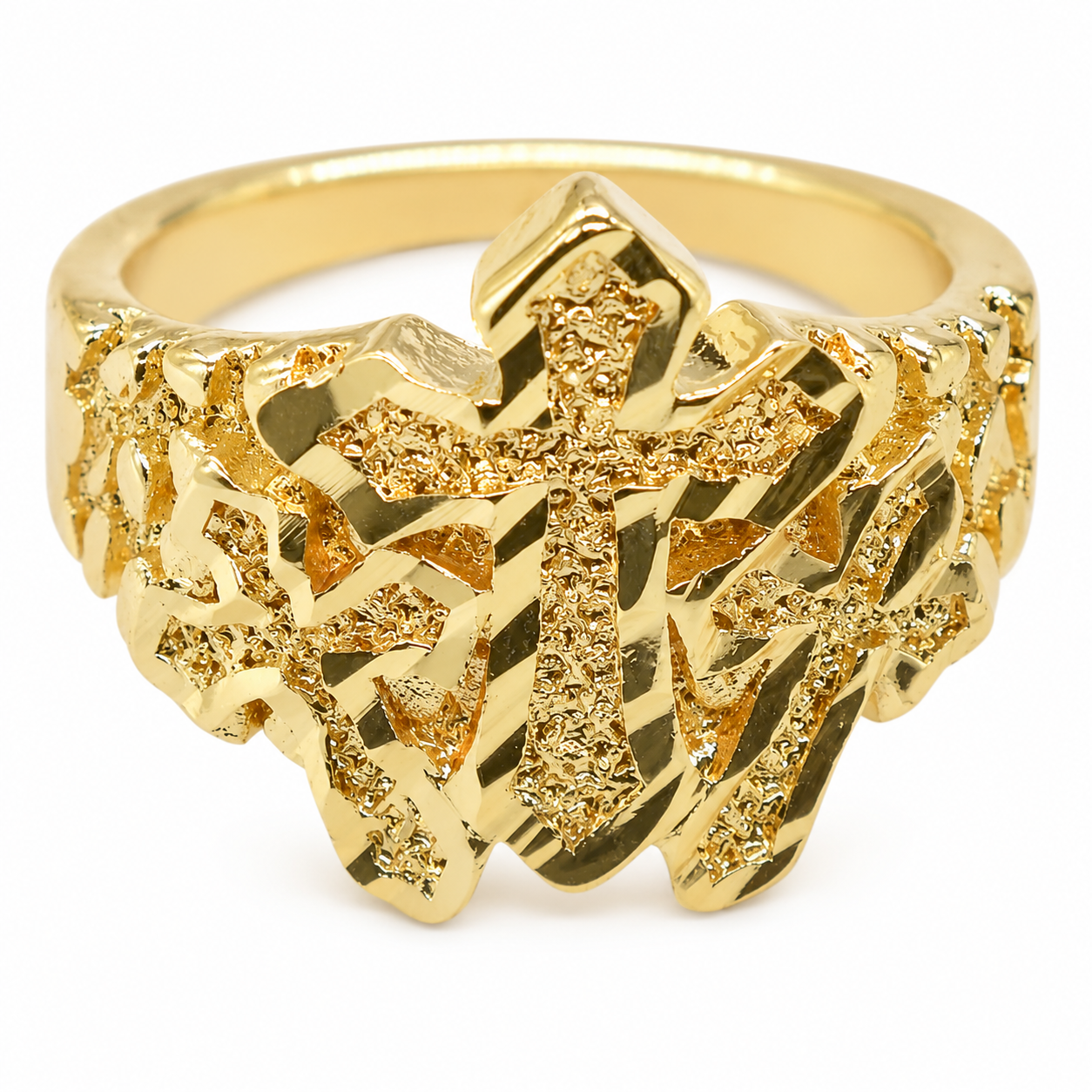 Nugget Cross Ring