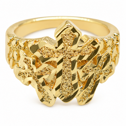 Nugget Cross Ring