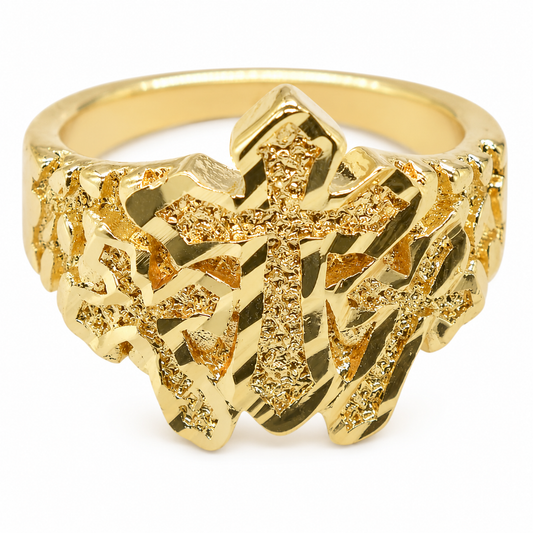 Nugget Cross Ring