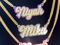 Double Onyx Glitzy Necklace
