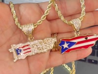 Iced out Puerto Rico Necklace (Limited Edition)