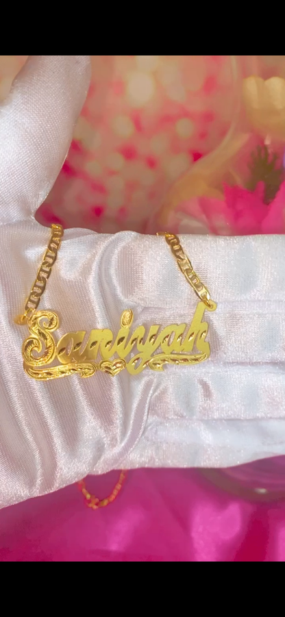 DOUBLE PLATED NAMEPLATE
