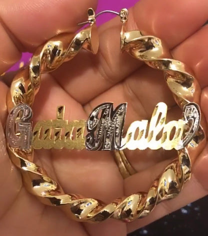 TWIST NAME EARRINGS
