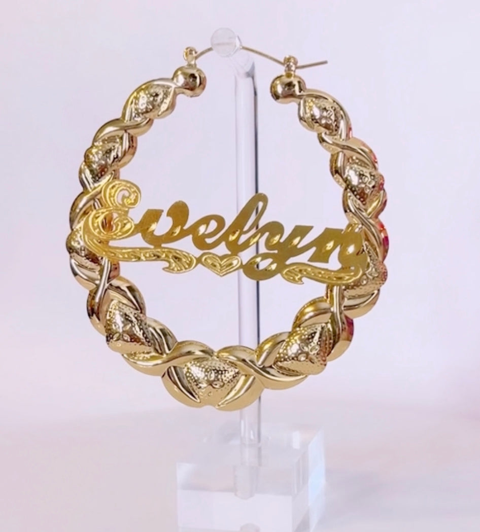 XO NAME EARRINGS