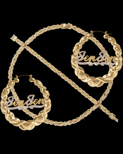 Xo BUNDLE set W/ Name Earrings