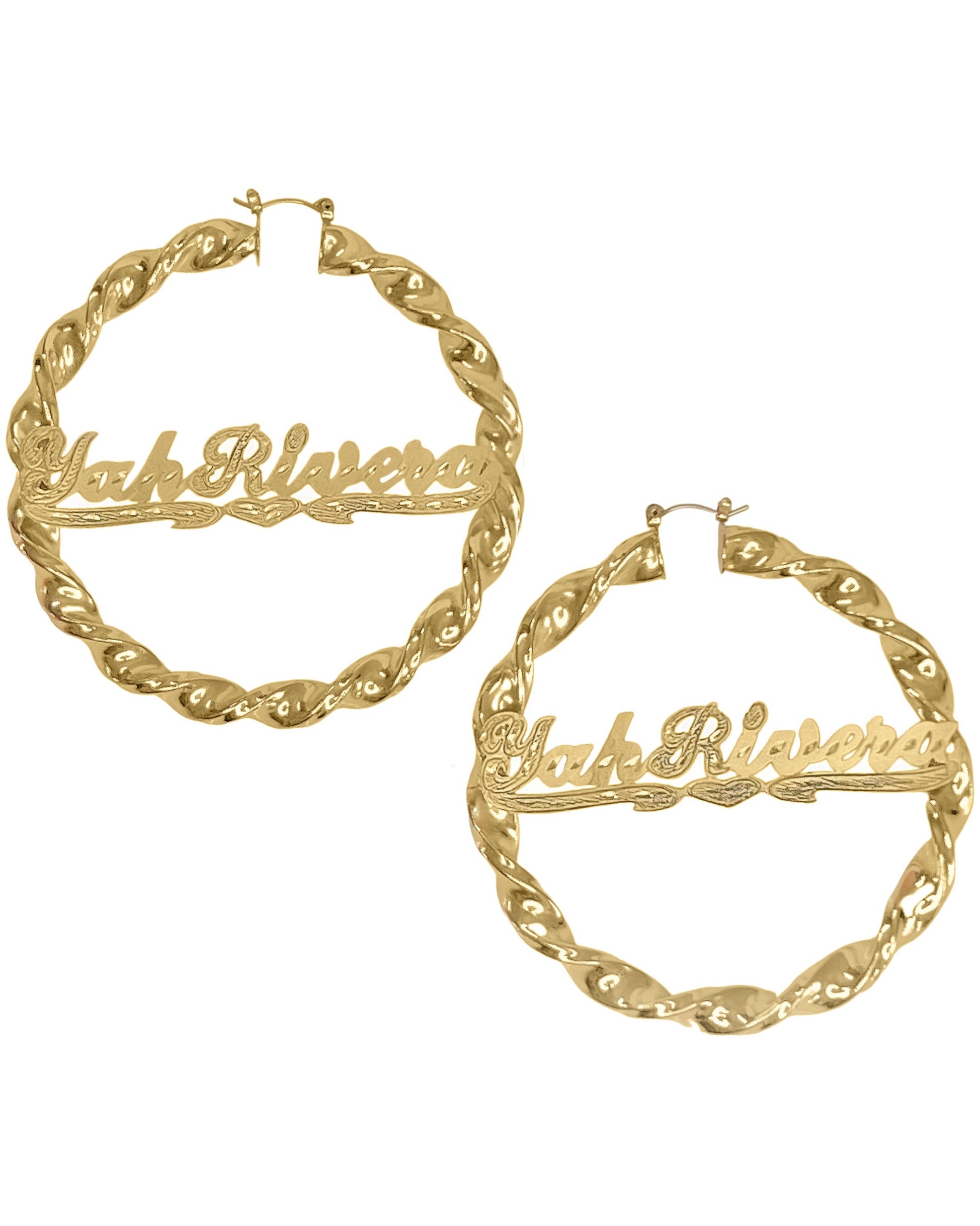 Personalized Small Baby Hoop Name Earrings | Personalized Name Jewelry |  Joolsie Corp